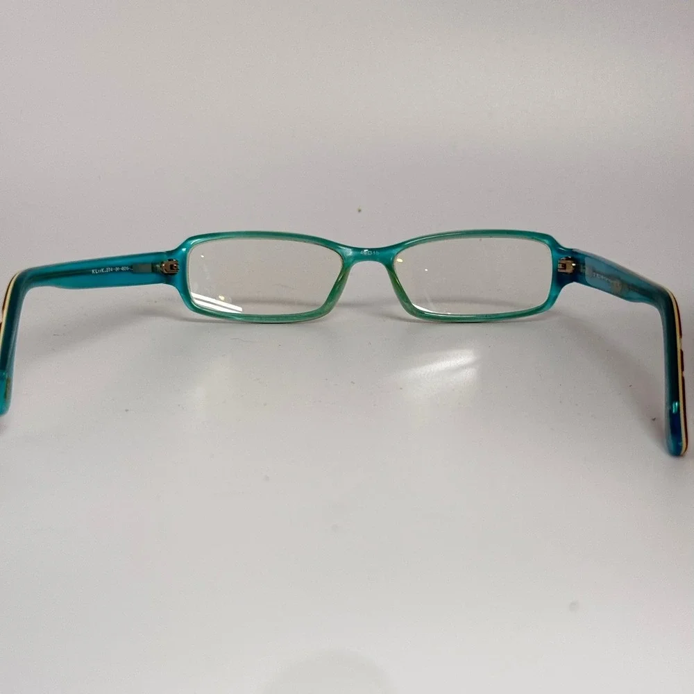 Kliik Denmark 274 Eyeglasses Teal Brown Rectangular Frames 49-15-135 241